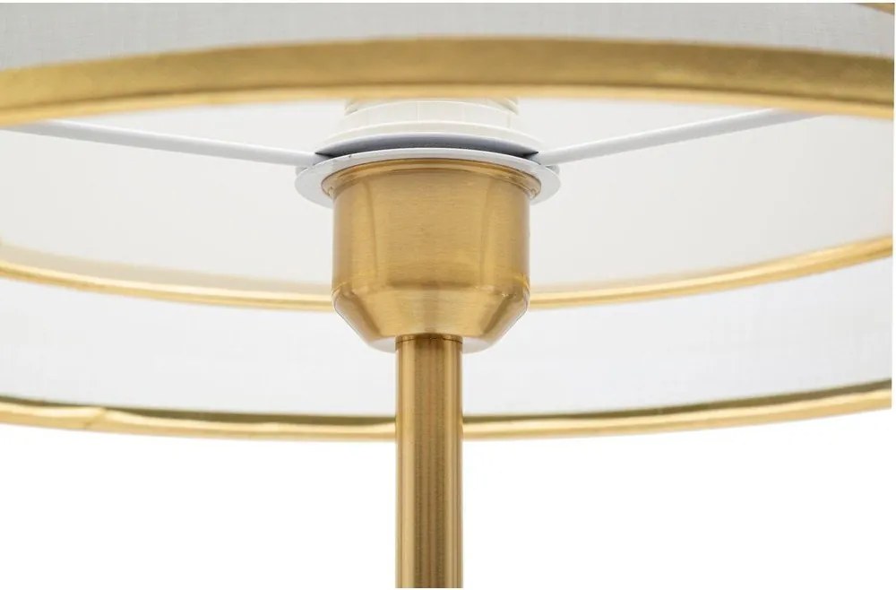 Черна/златистa подова лампа с текстилен абажур (височина 153 cm) Levels – Mauro Ferretti