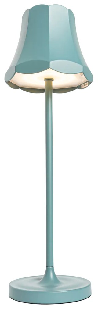 Ретро настолна лампа минерално синя акумулаторна IP44 - Granny