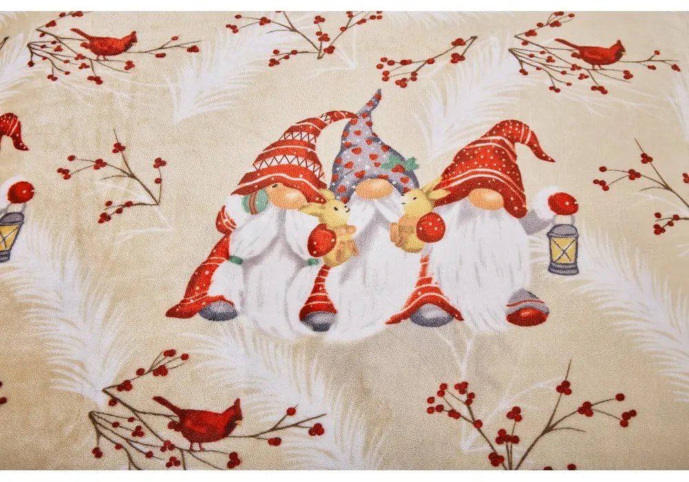 Светлокафяво единично спално бельо от микроплюш 140x200 cm Goblin – My House