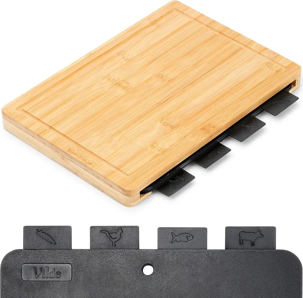 Комплект бамбукови дъски за рязане, 5 части