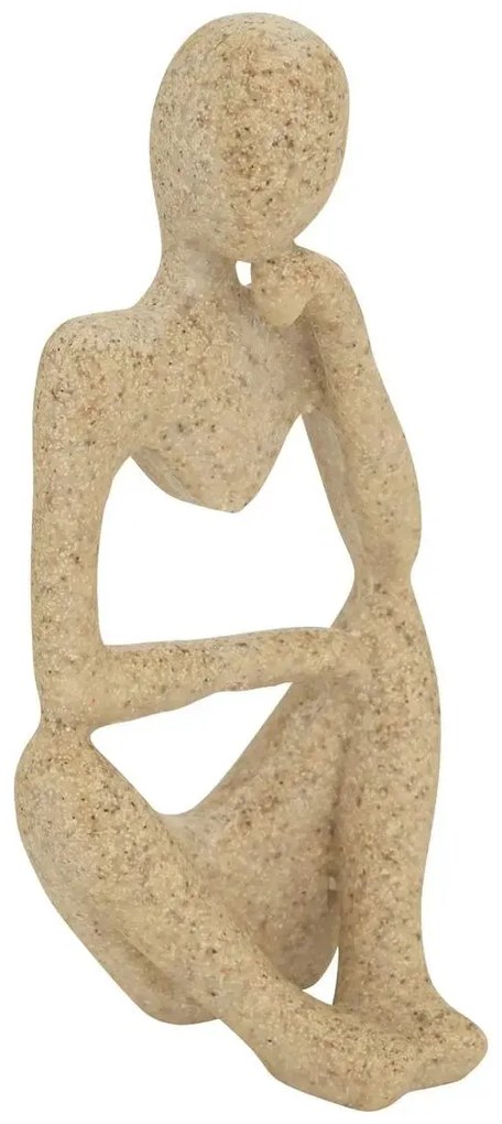 Декоративна фигура atmosphera Aby, Смола, Бежов, 12 cm, 3 бр