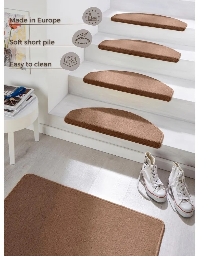 Комплект от 15 кафяви стъпала за стълби, 23 x 65 cm Fancy - Hanse Home