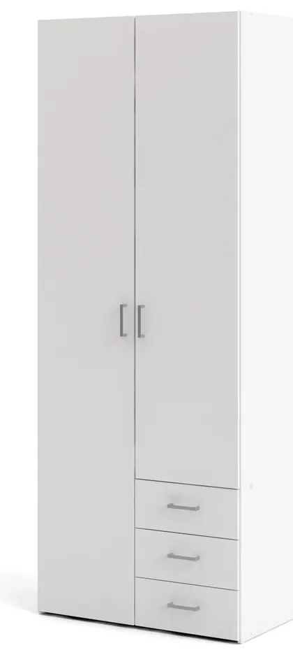 Бял гардероб 78x200 cm Space – Tvilum