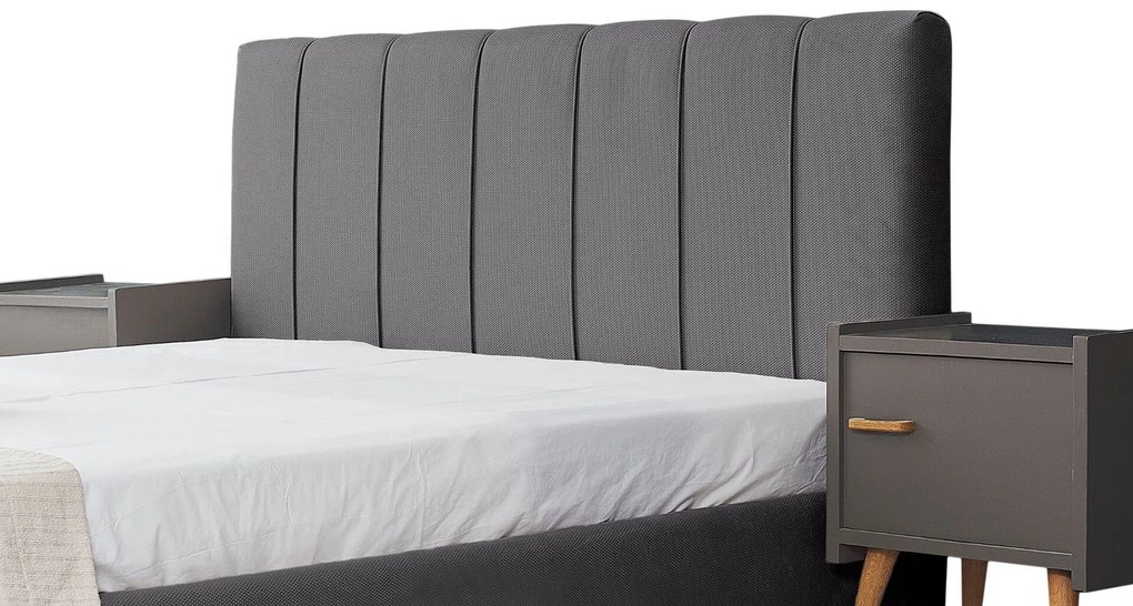 Тапицирано легло New York-Gkri-150 x 200-Χωρίς μηχανισμό ανύψωσης