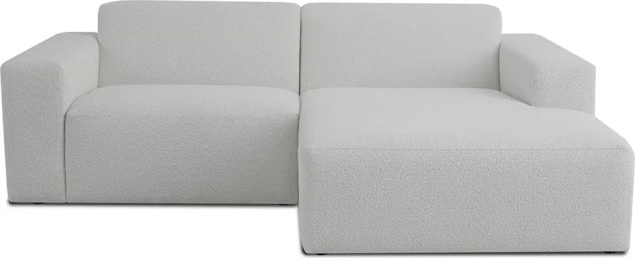 Бял ъглов диван от букле (десен ъгъл) Roxy – Scandic