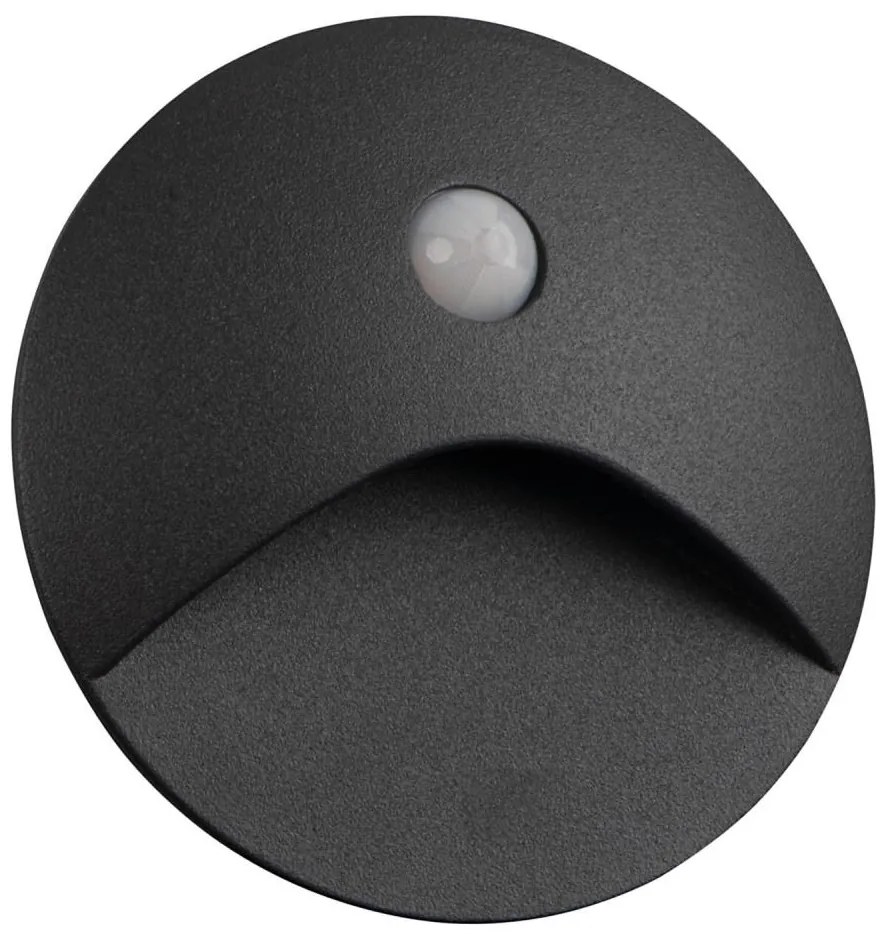 Kanlux 39125 - LED осветително тяло за стъпала със сензор EXIN 2,5W/230V 3000K IP65 антрацит, кръгло