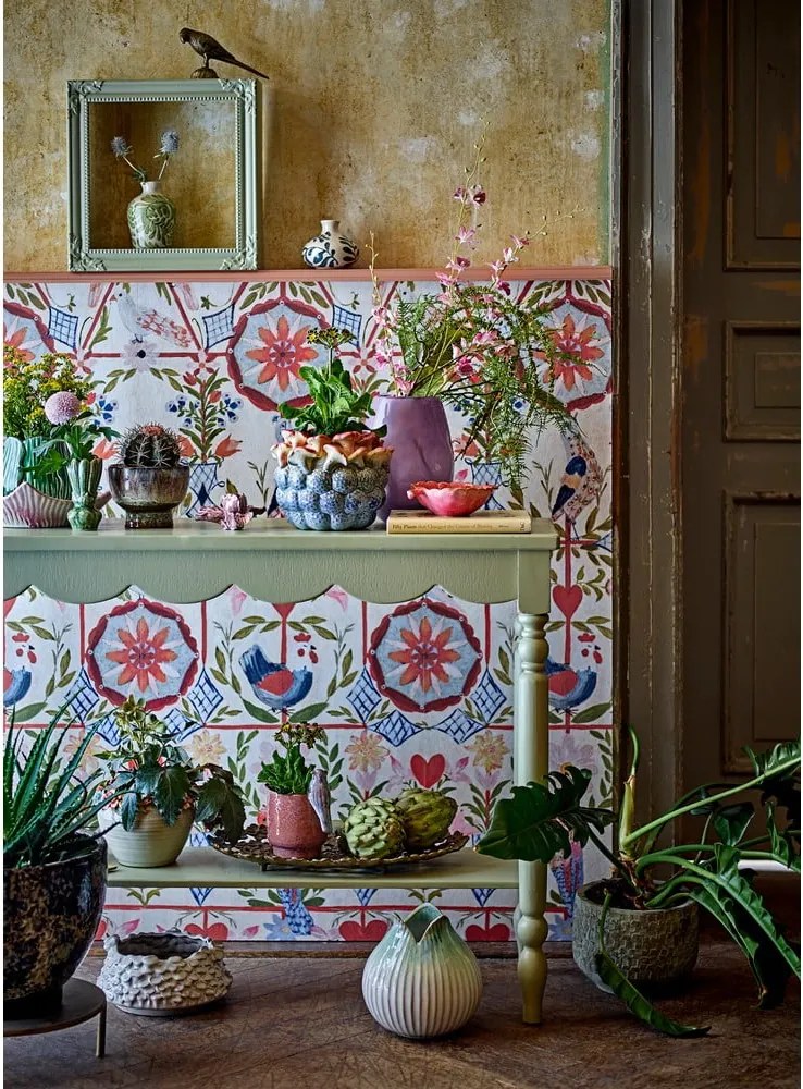 Светлозелена конзолна маса от масивен бор 36x106 cm Salla – Bloomingville