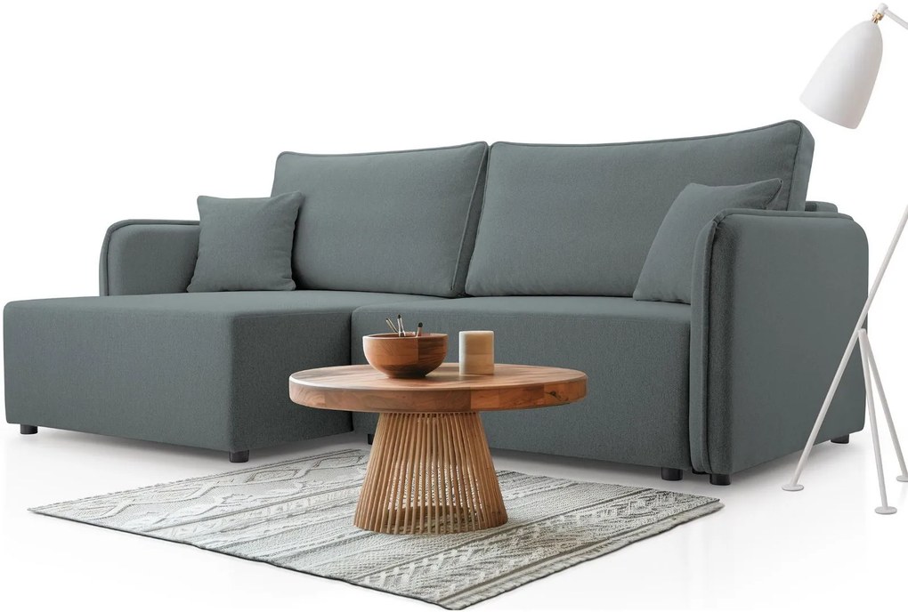 Ъглов диван Melody-Антрацит-Ляв