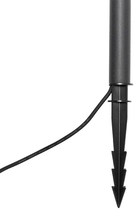 Модерен шип прожектор черен с LED IP54 - Skyf