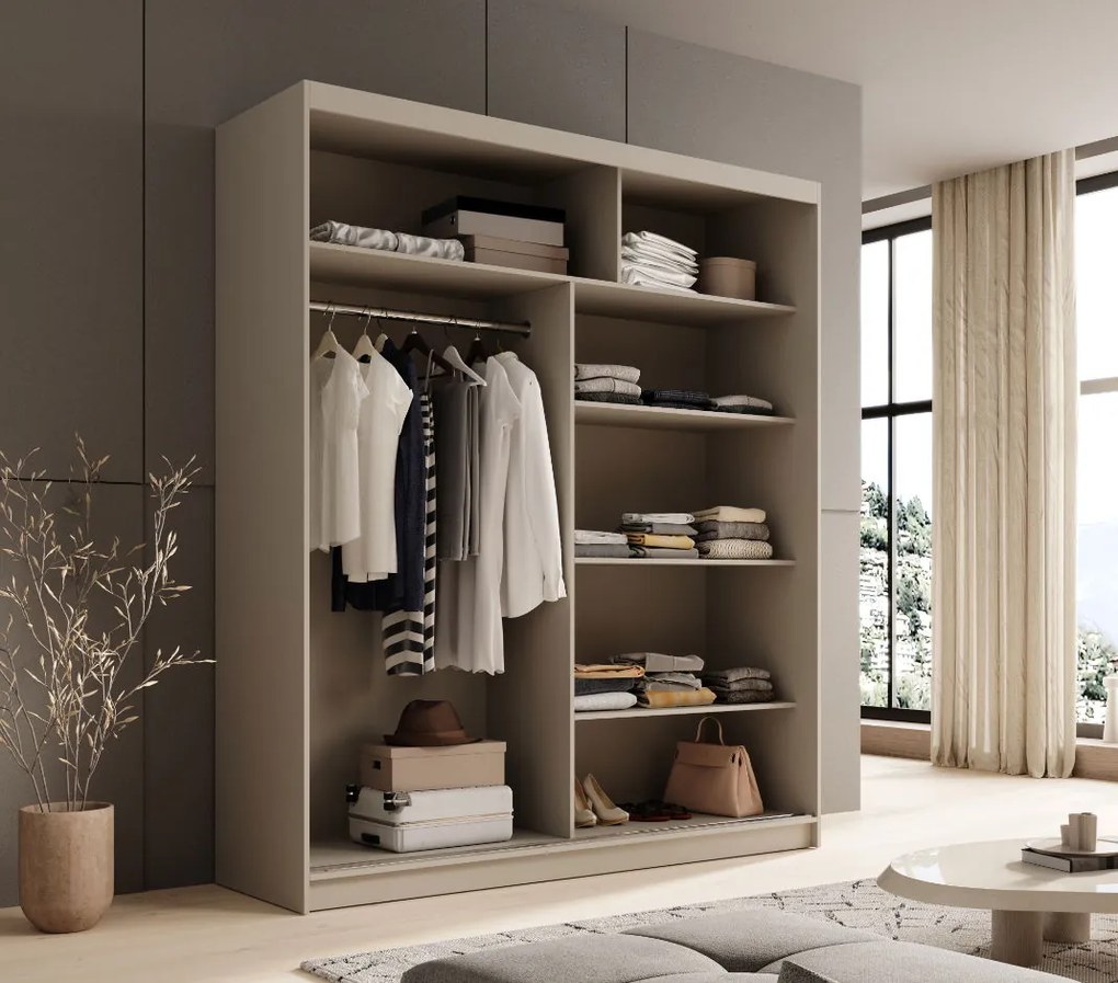 Плъзгащ се гардероб Shelvia 180-Кашмир