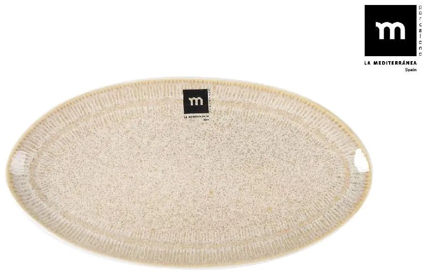 Плато овал LA MEDITERRANEA Calobra Cream, 27x14 cm, порцелан