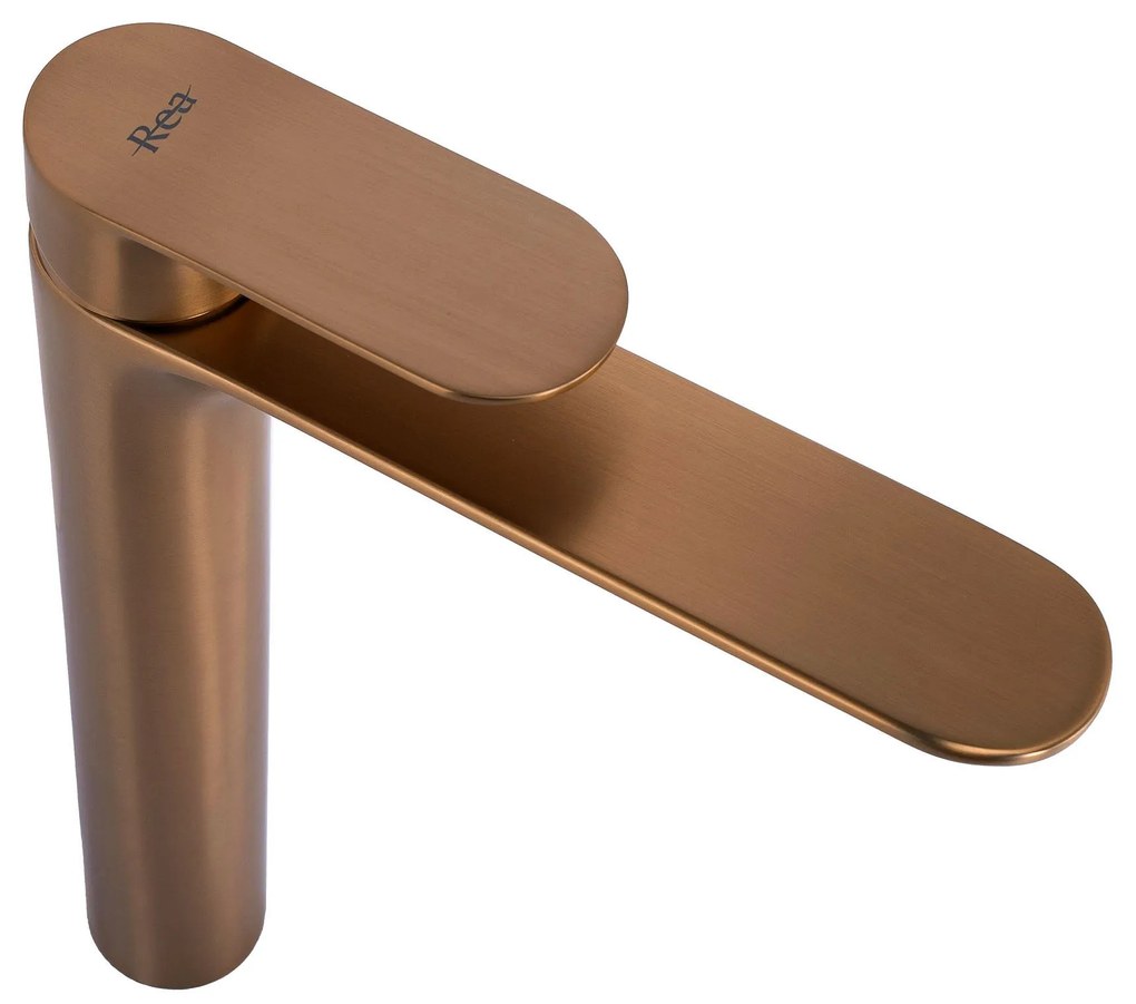 Смесител за мивка Rea Drop Brush Copper High