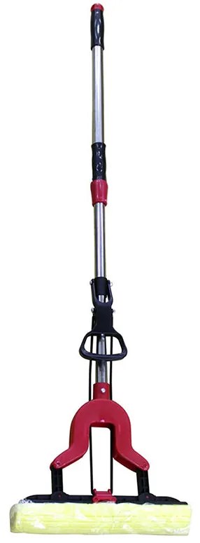 ПОДОЧИСТАЧКА SAPIR SP-1120-HA1 1.30м./Гъба:28.0см./0.28мм. телескоп. мет. дръжка, Червено/жълто