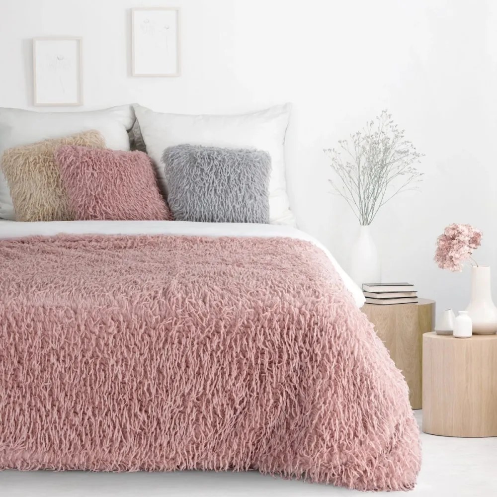 Пухкаво одеяло с подплата от полар - розово Ширина: 130 см | Дължина: 170 см
