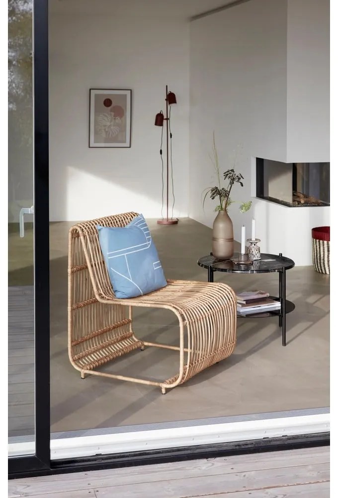 Ваза от кафяво стъкло, матирана, височина 30 cm - Hübsch