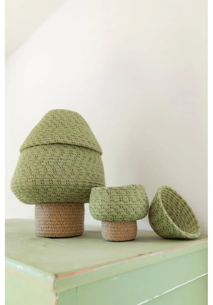 Зелена текстилна детска кошница за играчки ø 25x36 cm Big Tree – Lorena Canals