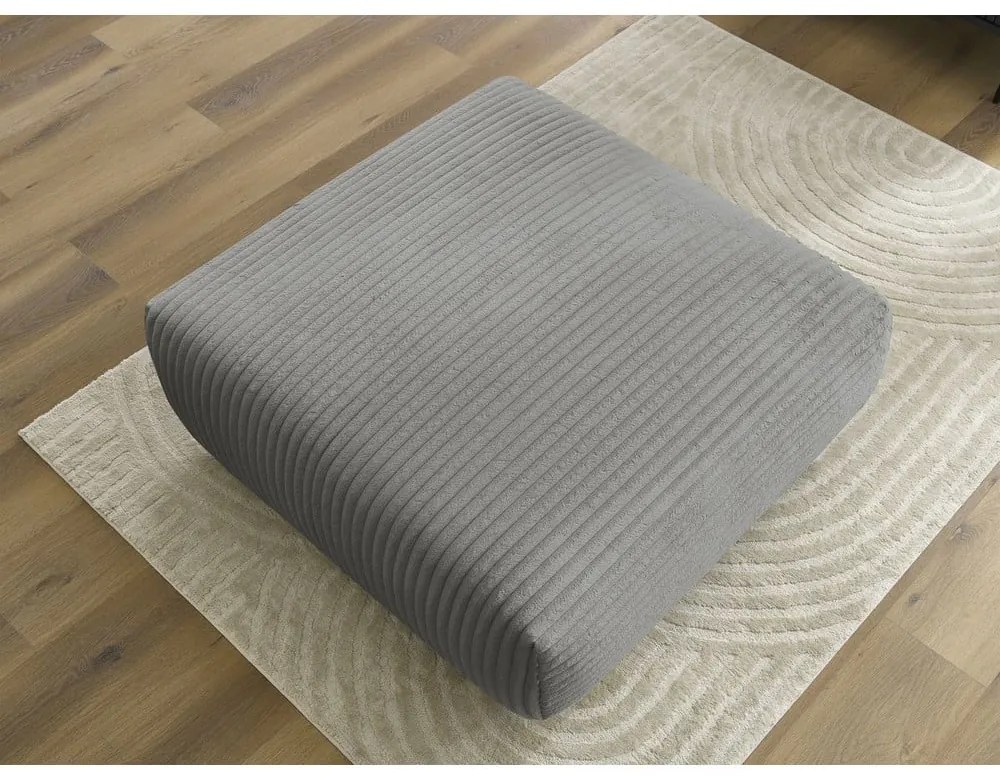 Тъмносива табуретка от рипсено кадифе Lucien – Bobochic Paris