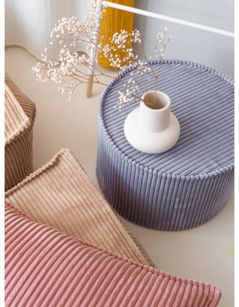 Син детски пуф от рипсено кадифе – Wigiwama