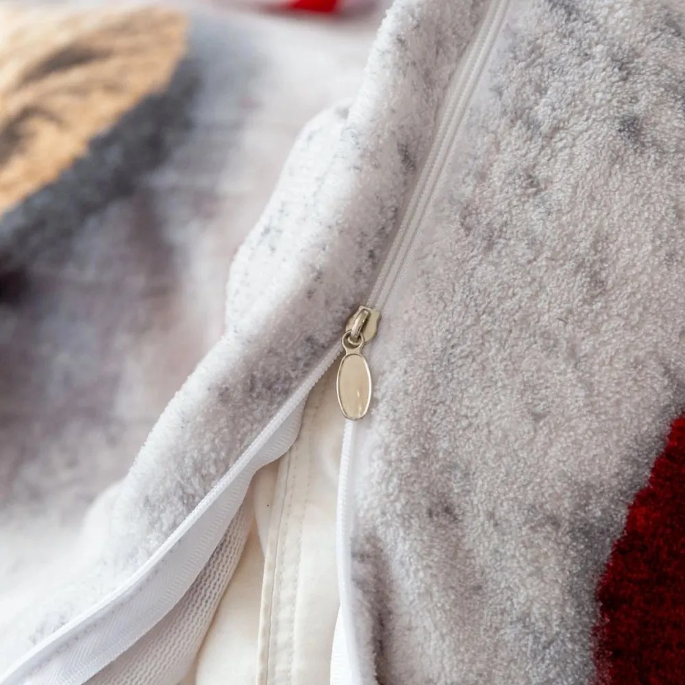 Топло плюшено спално бельо от микрофибър със сърца 3 časti: 1ks 200x220 + 2ks 70x80