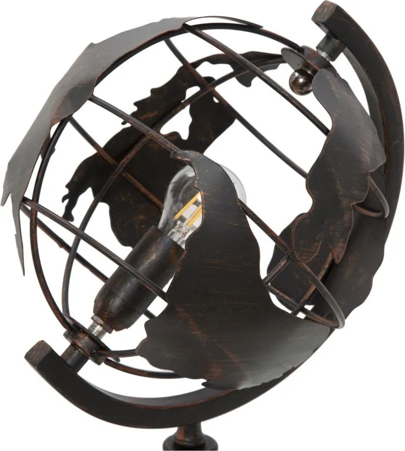 Черна настолна лампа с метален абажур (височина 40 cm) World Industry – Mauro Ferretti