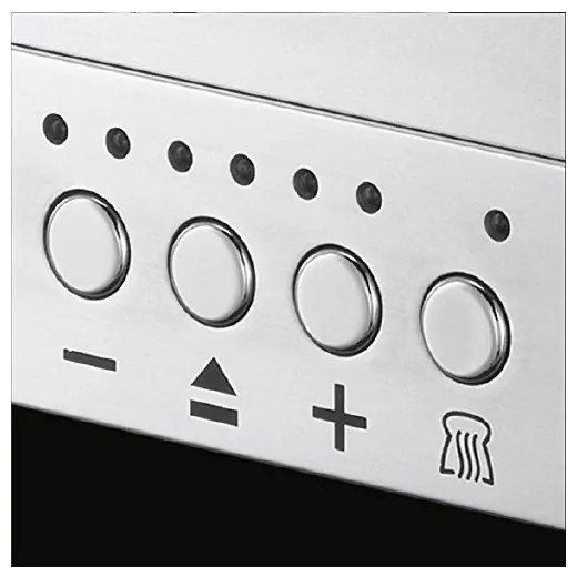 Тостер за хляб Russell Hobbs Elegance 23380-56, 1420W, 2 филии, 6 степени, LED индикация, Lift & Look, Инокс/черен