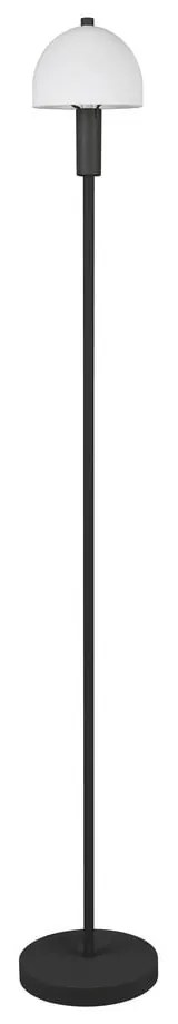 Черна подова лампа със стъклен абажур (височина 120 cm) Glenn – Reality