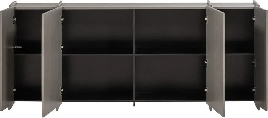 Сив скрин от декор от ясен 200x85x44 cm Brock – WOOOD