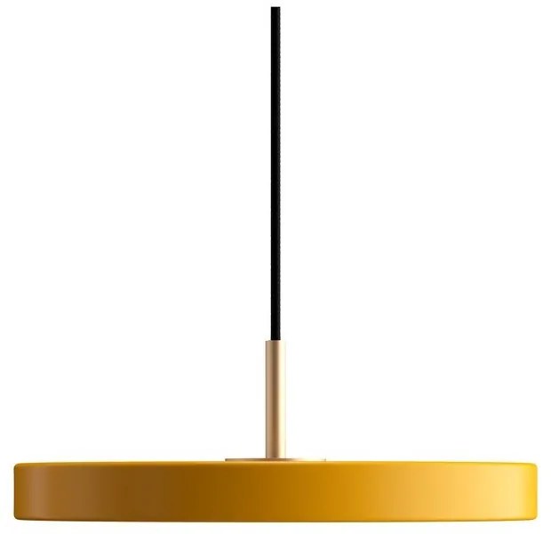 Жълта LED лампа с метален абажур ø 31 cm Asteria Mini - UMAGE