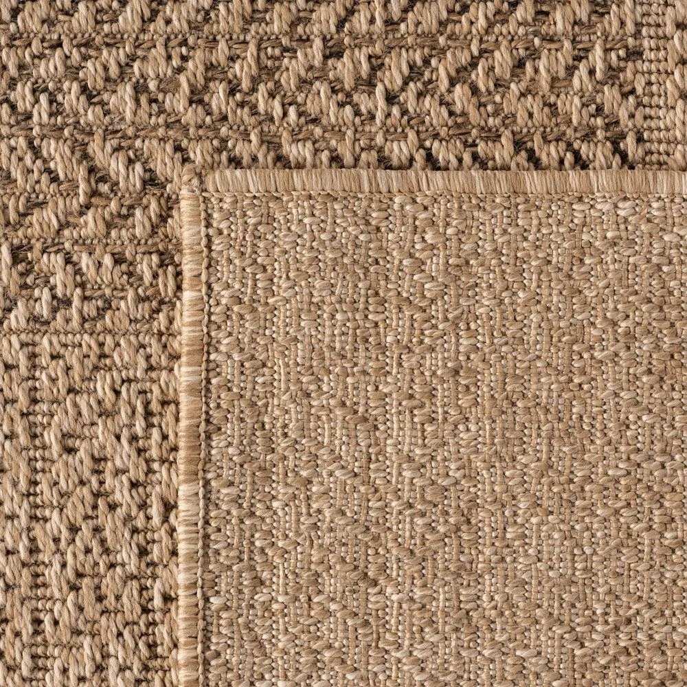 Кафяв кръгъл килим за открито и закрито ø 80 cm Timber 1405 – Ayyildiz Carpets