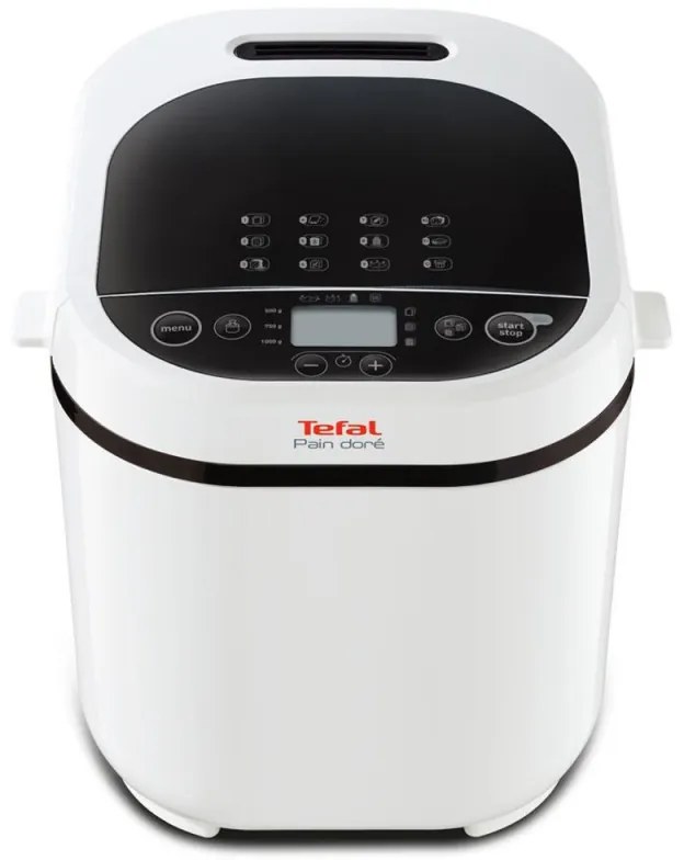 Хлебопекарна Tefal Pain Dorе PF210138, 700W, 1000/750/500 гр., 3 степени на изпичане, 12 Програми, Бял