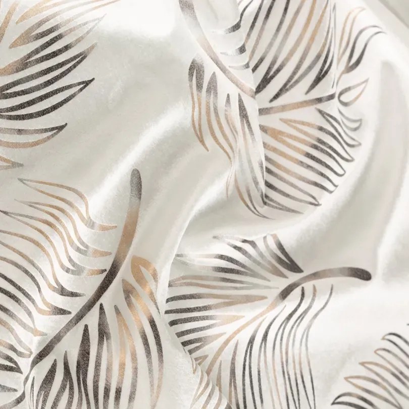 Затъмняваща кадифена завеса с фина шарка - кремава Ширина: 140 см | Дължина: 250 см