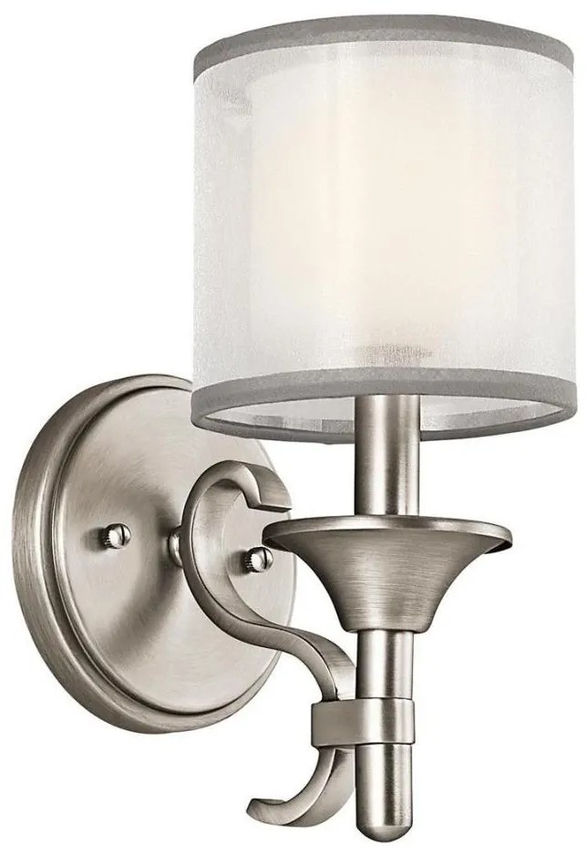 Kichler KL-LACEY1-AP - Стенно осветително тяло LACEY 1xE14/40W/230V матов хром