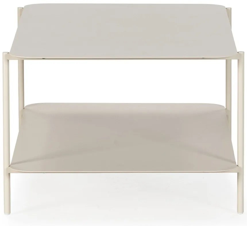 Кремава метална масичка за кафе 58x90 cm Beatrix – MOME