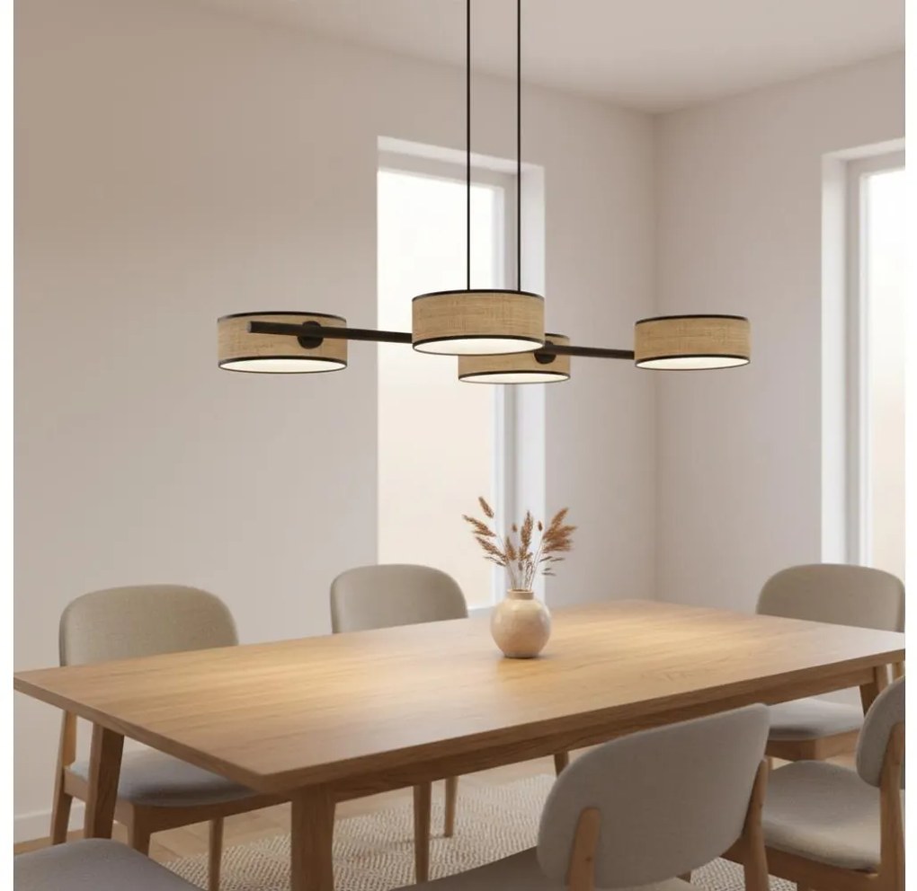 Полилей на кабел DRUMZ 4xE14/10W/230V бежов