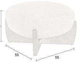 Бежова табуретка от букле Emilius – Dutchbone