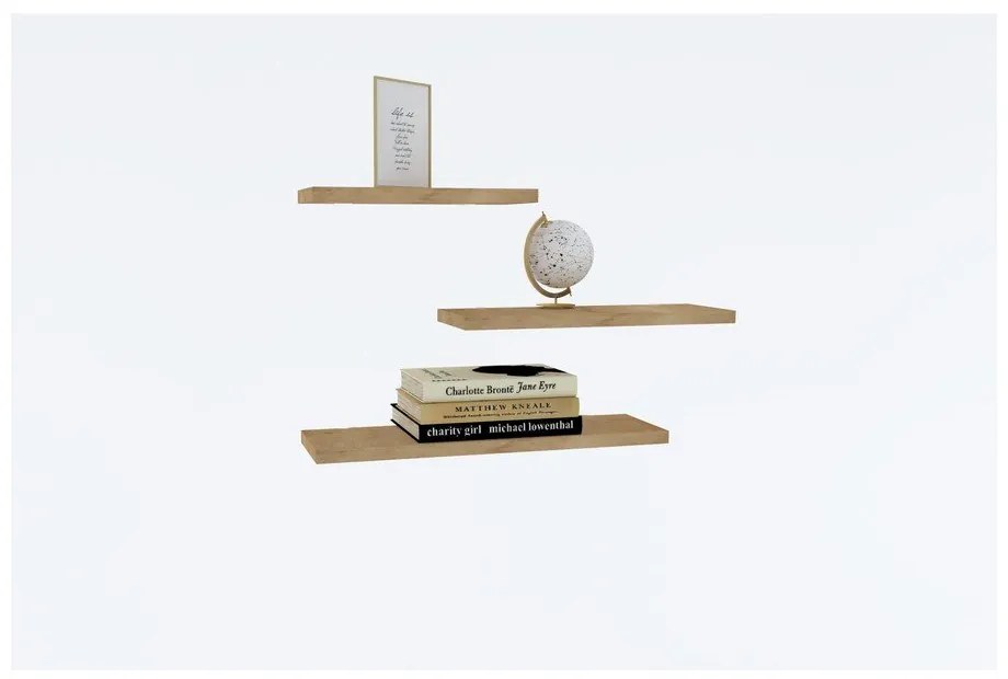 Рафтове в дъбов декор в комплект от 3 Leila - Kalune Design