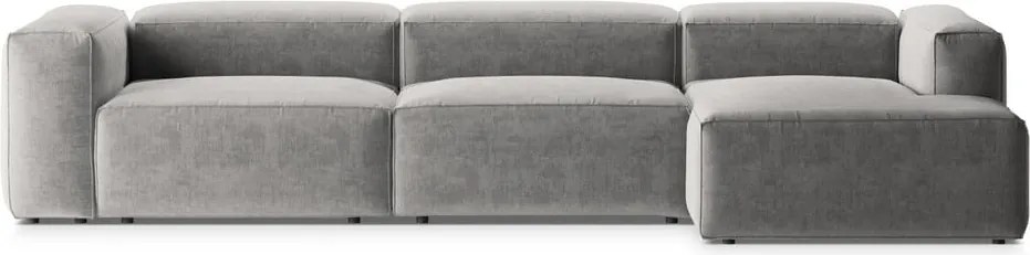 Светлосив ъглов диван (десен ъгъл) Bergamo – Cosmopolitan Design