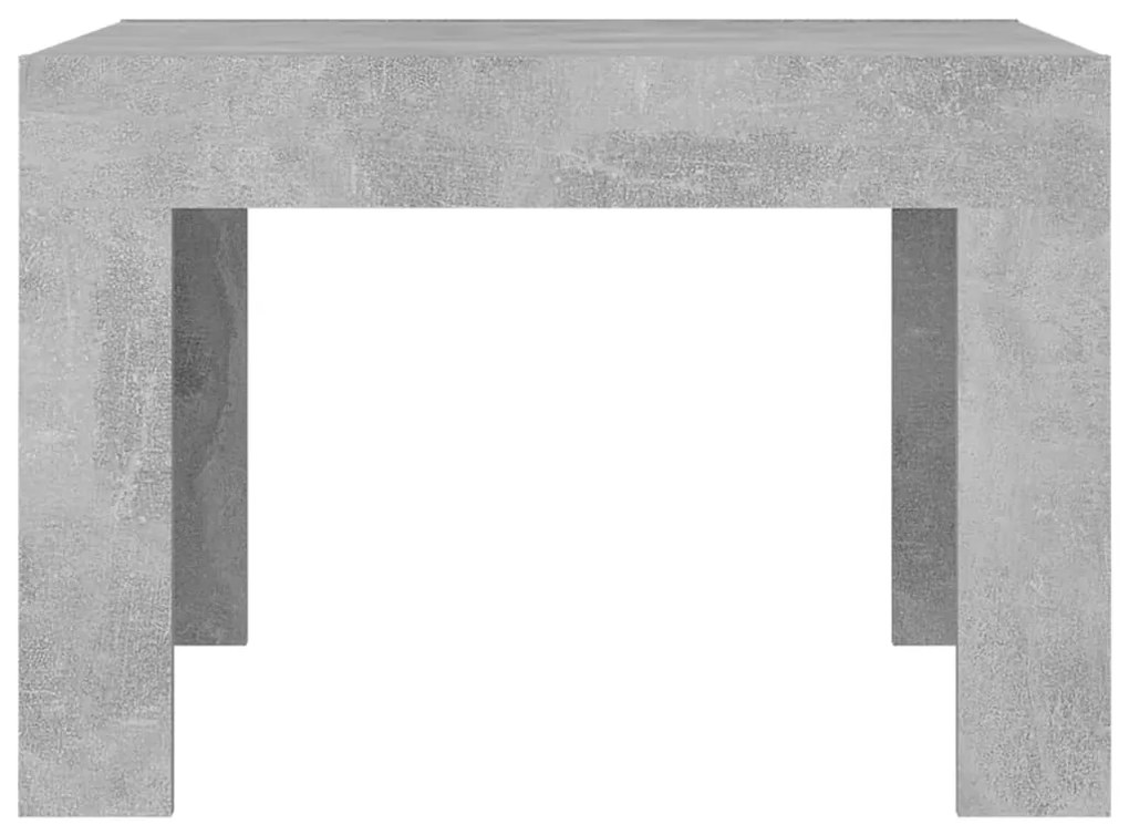 Кафе маса, бетонно сива, 50x50x35 см, инженерно дърво