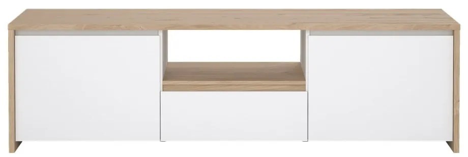 Маса за телевизор от дъбов декор в бял и естествен цвят 179x52x48 cm Next – Tvilum