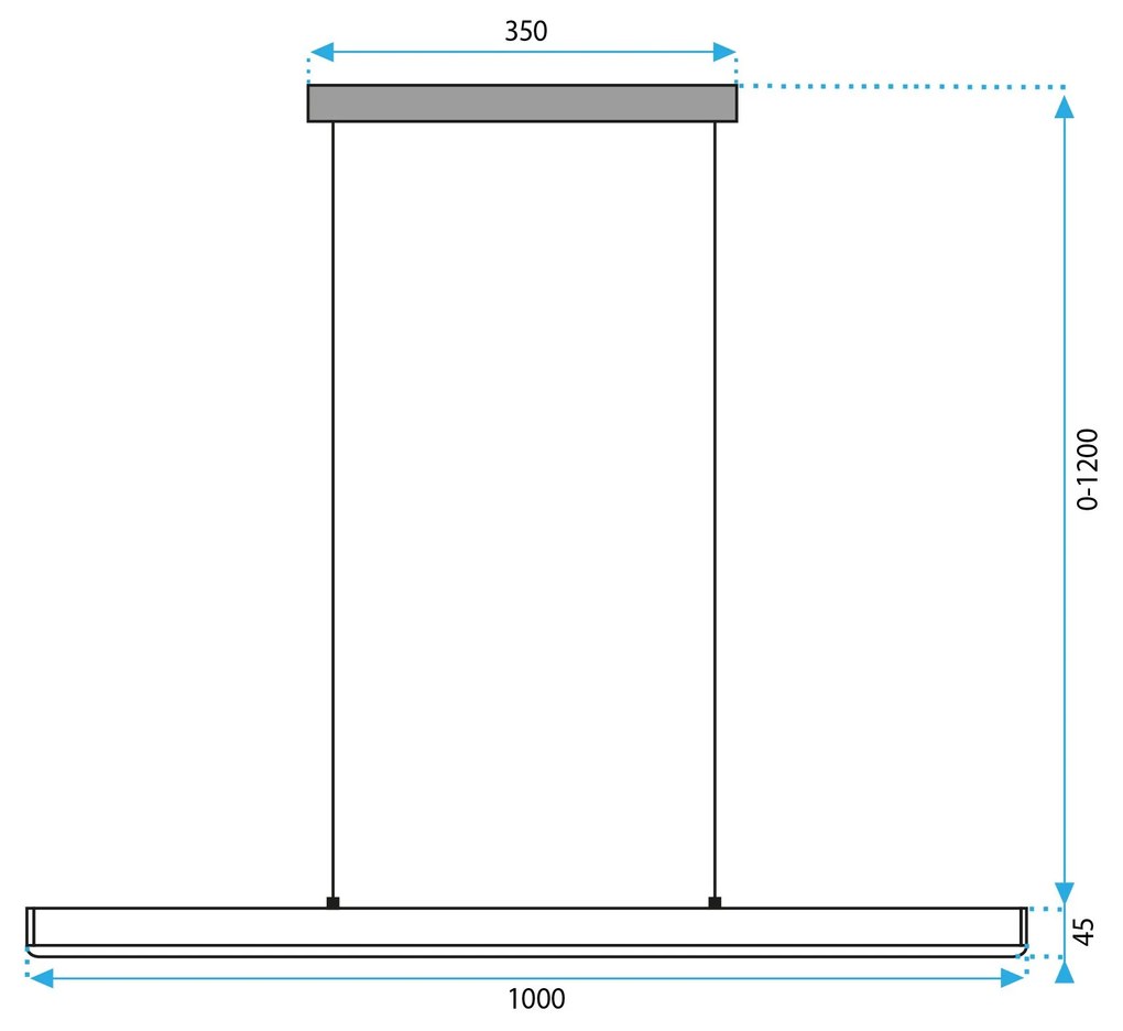 Лампа Led APP1448-CP BLACK 100cm