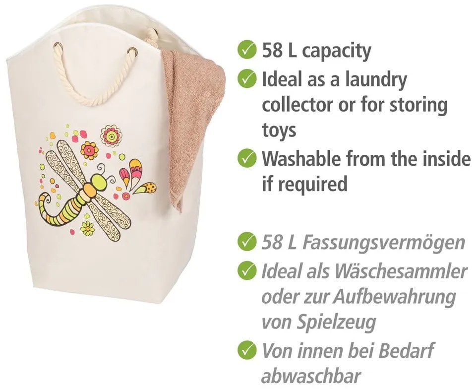 Кош за пране от плат 58 л Rollin'Art Libelle - Wenko
