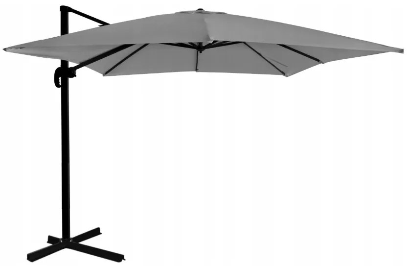 Стилен сив чадър MINI ROMA 2,5 × 2,5 м