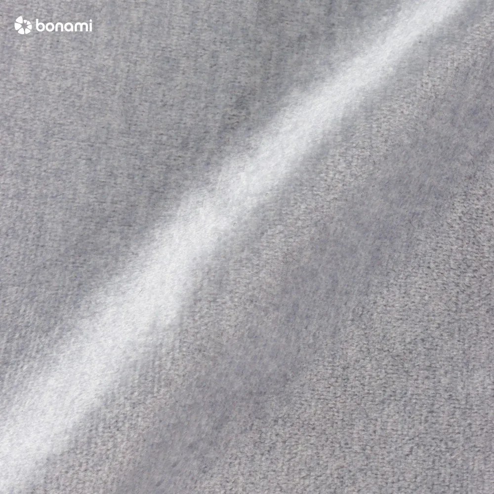 Светлосиво тапицирано двойно легло с място за съхранение и включена подматрачна рамка 160x200 cm Lamica – ELTAP