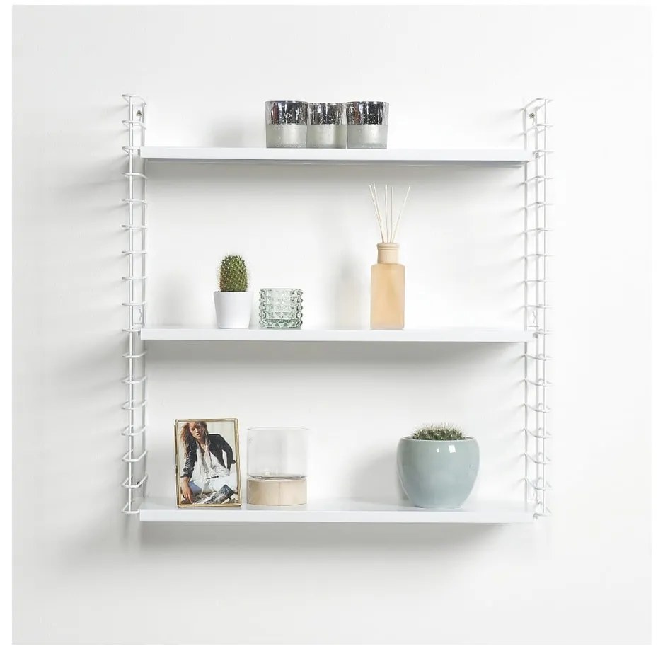 Рафт на 3 нива с бели рафтове, ширина 70 cm Libro - Metaltex