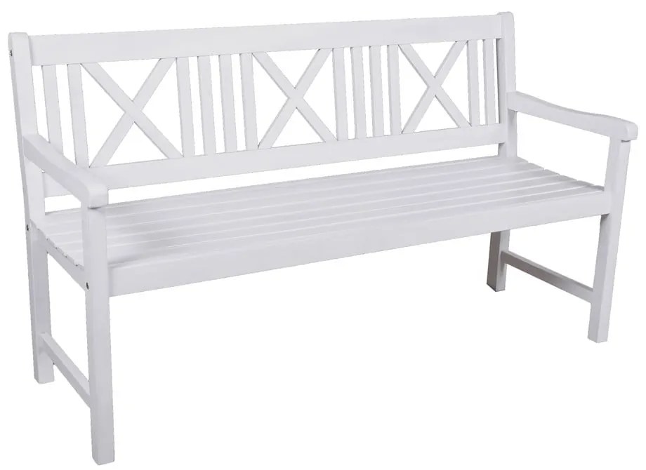 Бяла градинска пейка от масивно дърво Malmö – Garden Pleasure