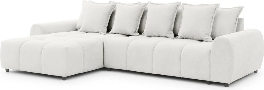 Бял ъглов диван (ляв ъгъл) Albane – Ropez