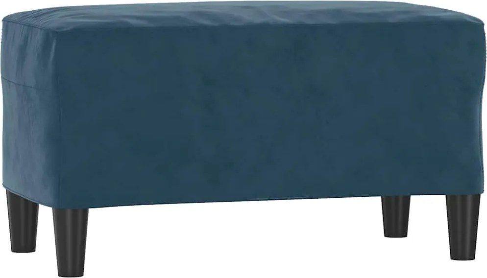 349406 vidaXL Пейка, синя, 70x35x41 см, кадифе