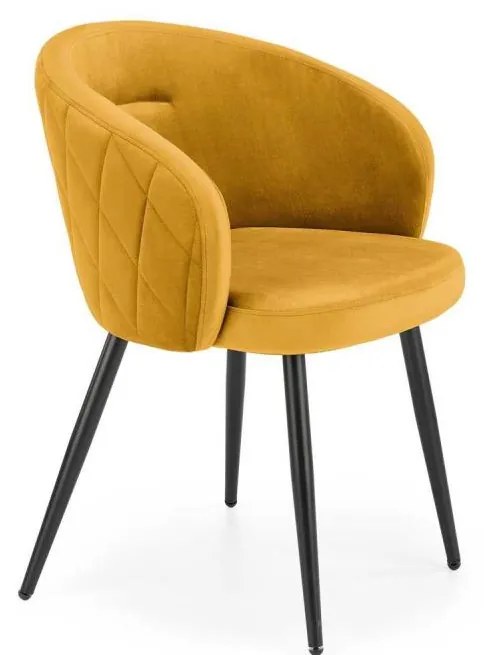 Трапезен стол CALMURE, жълт