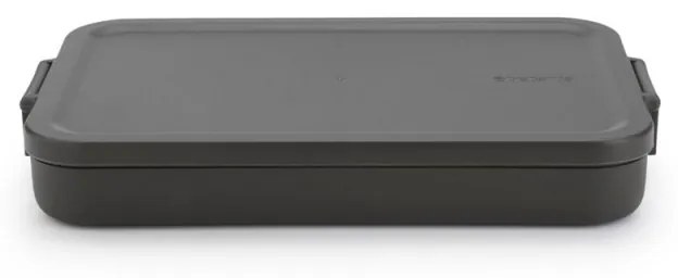 Кутия за храна Brabantia Make&Take 1006284, 1.1 л, До 2 сандвича, Без BPA, Плоска, Тъмносив