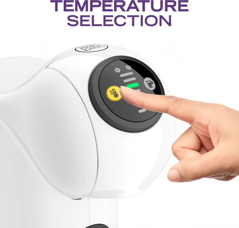 Еспресо машина Krups KP243110 NDG GENIO S WHITE, 1500W, 15 bar, 0.8 л, Работа с NESCAFÉ® Dolce Gusto® капсули, LED, XL функция, Бял